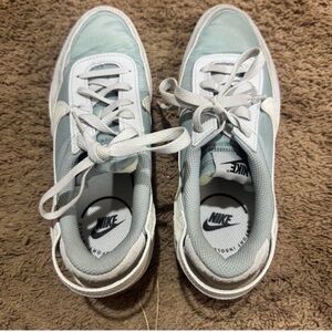 Nike Women's Sky Blue and White Sneakers